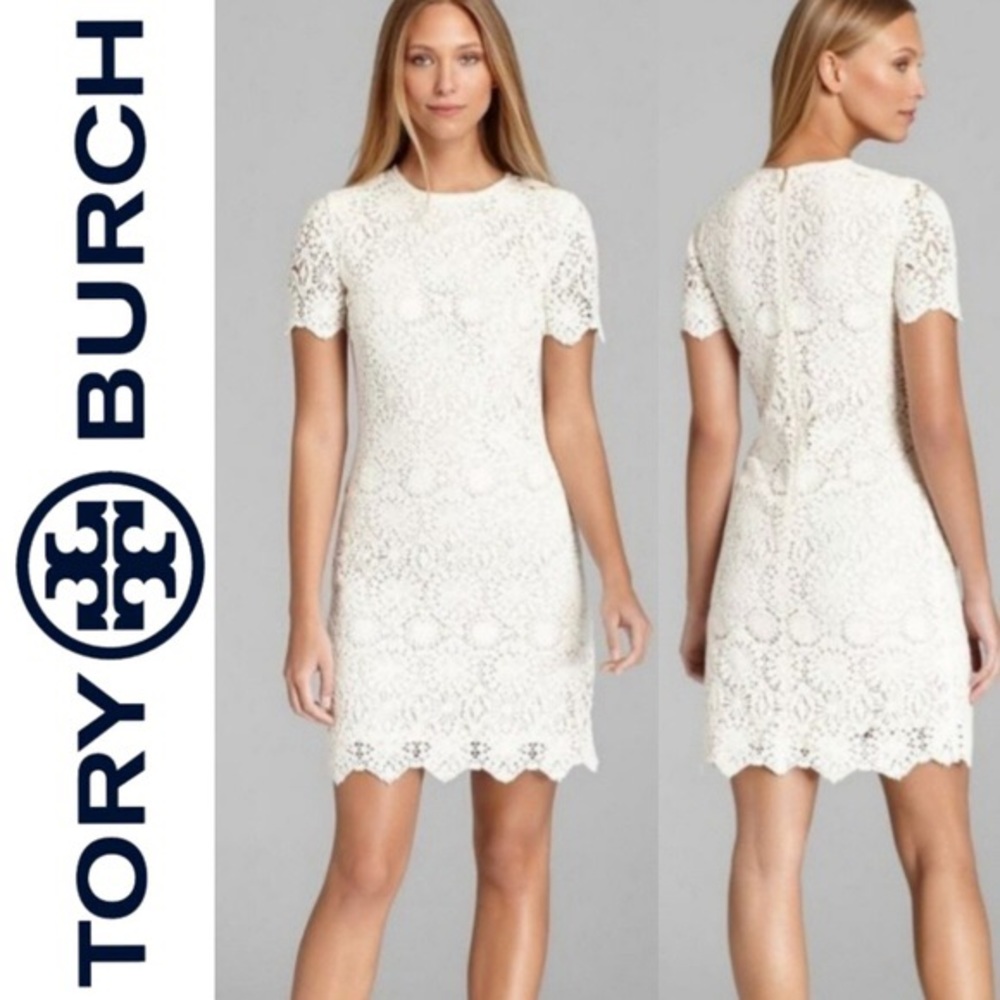 Tory Burch trixy cream crochet lace dress